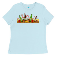 Baby Blue beer bottles for christmas Ladies Tee - AdoDesignShop