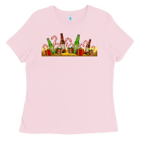 Bubblegum Pink beer bottles for christmas Ladies Tee - AdoDesignShop