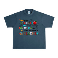 Midnight Navy she believed she could change the world so she bec Urban Heavy Tee - NancyCooperArtShop