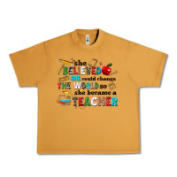 Peanut Butter she believed she could change the world so she bec Urban Heavy Tee - NancyCooperArtShop