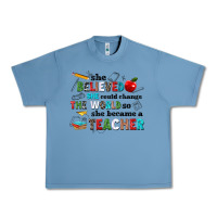 Pebble Blue she believed she could change the world so she bec Urban Heavy Tee - NancyCooperArtShop