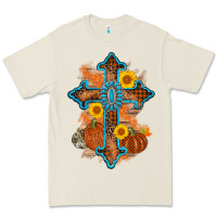 Bone thanksgiving cross pumpkin sunflower Premium Tee - AdoDesignShop