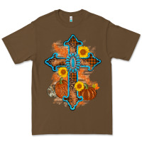 Cacao thanksgiving cross pumpkin sunflower Premium Tee - AdoDesignShop