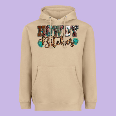 Howdy Bitches Mother's Day Heavyweight Hoodie Designed By Howdyjamesfarm