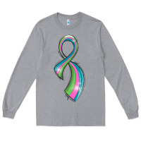 Heather Grey metastatic breast cancer ribbon Long Sleeve Tee - LillyAllenDesigns