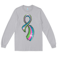 Moon Dust metastatic breast cancer ribbon Long Sleeve Tee - LillyAllenDesigns