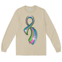 Mushroom metastatic breast cancer ribbon Long Sleeve Tee - LillyAllenDesigns