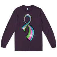 Plum metastatic breast cancer ribbon Long Sleeve Tee - LillyAllenDesigns