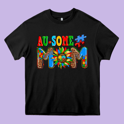 Ausome Autism Mom Heavy Core Tee Designed By Adodesignshop