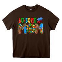 Chocolate Brown ausome autism mom Heavy Core Tee - AdoDesignShop