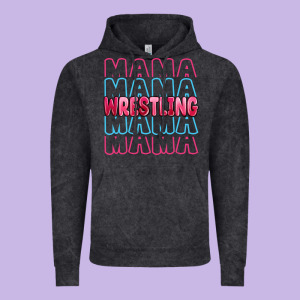 Wrestling Mama Vintage Hoodie Designed By Maliassmallbusiness