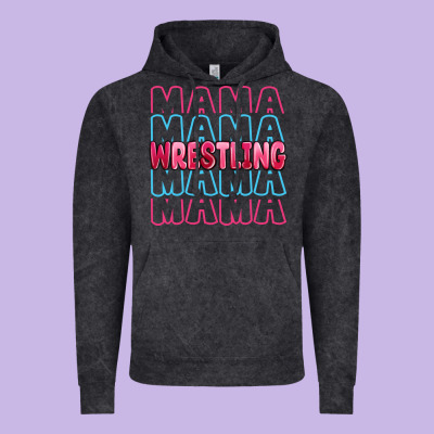 Wrestling Mama Vintage Hoodie Designed By Maliassmallbusiness