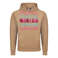 Vintage Coffee wrestling mama Vintage Hoodie - MaliasSmallBusiness