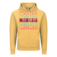 Vintage Mustard wrestling mama Vintage Hoodie - MaliasSmallBusiness