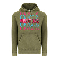 Vintage Olive wrestling mama Vintage Hoodie - MaliasSmallBusiness