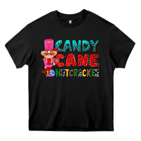 Black candy cane and pink nutcracker ado Heavy Core Tee - AdoDesignShop