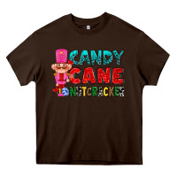 Chocolate Brown candy cane and pink nutcracker ado Heavy Core Tee - AdoDesignShop