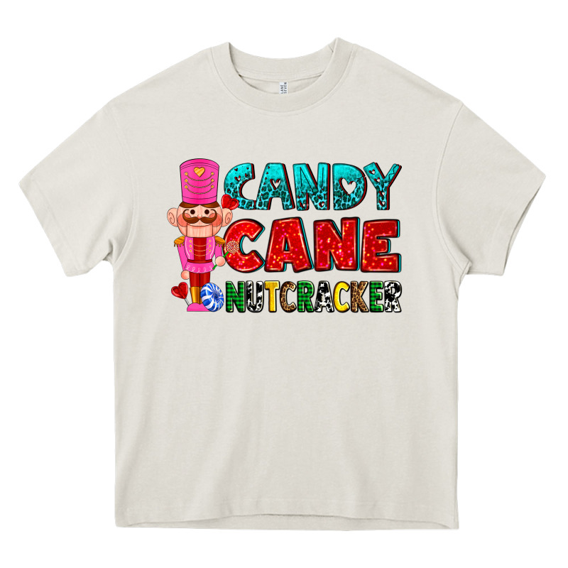 Candy Cane And Pink Nutcracker Ado Heavy Core Tee by AdoDesignShop | Teevron