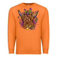 Carrot mardi gras cow Premium Sweatshirt - OliviaCreatesArt