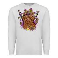 Dove Grey mardi gras cow Premium Sweatshirt - OliviaCreatesArt