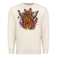 Sandshell mardi gras cow Premium Sweatshirt - OliviaCreatesArt