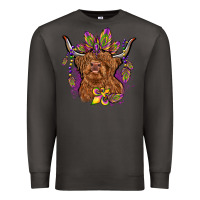 Smoke mardi gras cow Premium Sweatshirt - OliviaCreatesArt