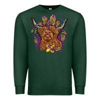 Sports Green mardi gras cow Premium Sweatshirt - OliviaCreatesArt