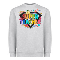 Heather Grey super teacher Heavyweight Sweatshirt - Artiststas