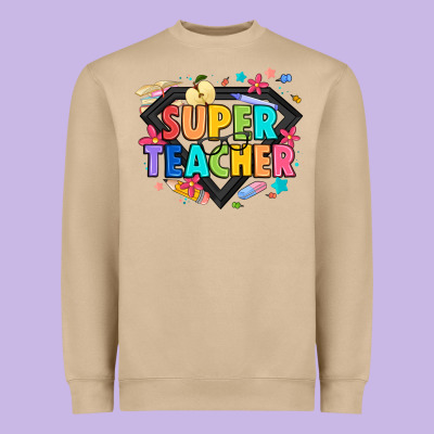 Super Teacher Heavyweight Sweatshirt Designed By Artiststas