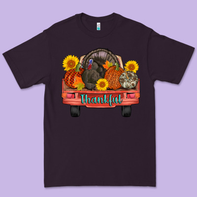 Thankful Turkey Truck Premium Tee Designed By Adodesignshop