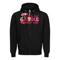 Black Be kind gnome matter what Valentine's Day Zipper Hoodie - HowdyJamesFarm