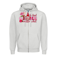 Dove Grey Be kind gnome matter what Valentine's Day Zipper Hoodie - HowdyJamesFarm