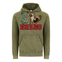 Vintage Olive Peace Love Rodeo Vintage Hoodie - Jasminsmagicworld
