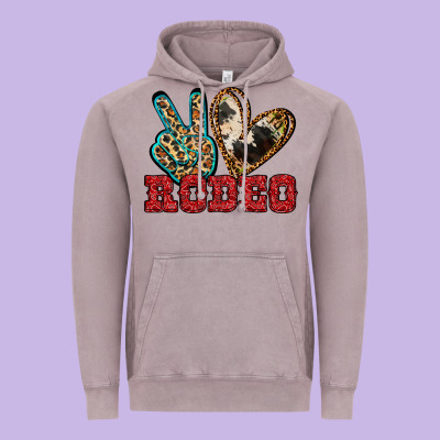 Peace Love Rodeo Vintage Hoodie Designed By Jasminsmagicworld