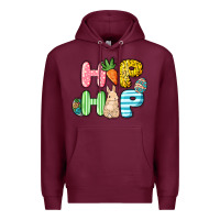 Burgundy Hip hop Easter Day Premium Hoodie - HowdyJamesFarm