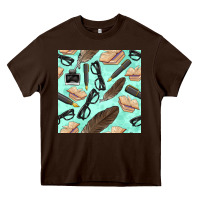 Chocolate Brown literature seamless pattern Heavy Core Tee - BundleAndBundleShop