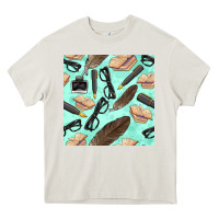 Cream literature seamless pattern Heavy Core Tee - BundleAndBundleShop