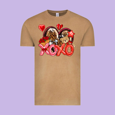 Xo Xo With Leopard And Cowhide Heart Vintage Tee Designed By Nancycooperartshop