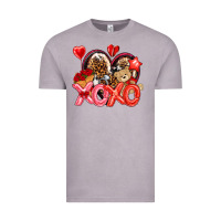 Vintage Zinc xo xo with leopard and cowhide heart Vintage Tee - NancyCooperArtShop