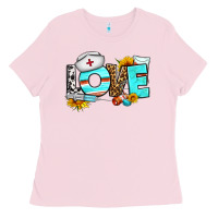 Bubblegum Pink love nurse western Ladies Tee - BundleAndBundleShop
