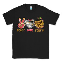 Black peace love teach Classic Tee - NancyCooperArtShop