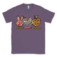 Lavender peace love teach Classic Tee - NancyCooperArtShop