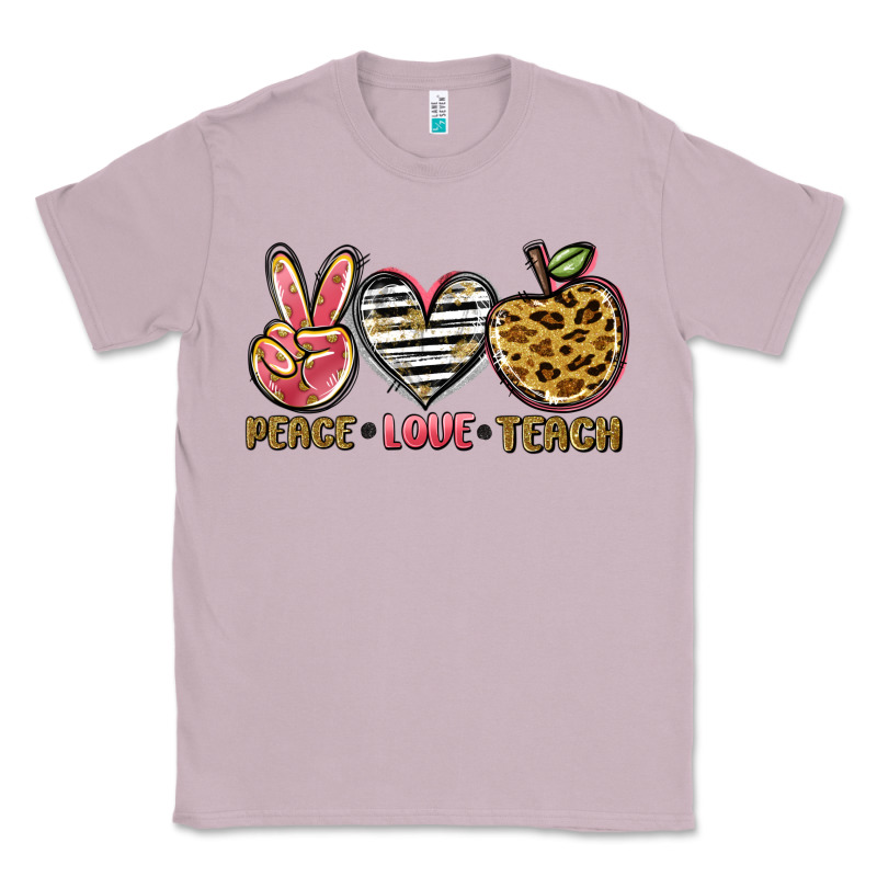Peace Love Teach Classic Tee by NancyCooperArtShop | Teevron