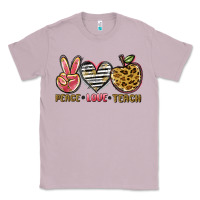 Lilac peace love teach Classic Tee - NancyCooperArtShop