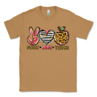 Toasted Coconut peace love teach Classic Tee - NancyCooperArtShop
