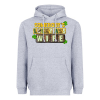 Heather Grey St. Patrick's Somebody's lucky ass wife Heavyweight Hoodie - CowGirlArtShop