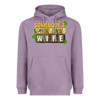 Lavender St. Patrick's Somebody's lucky ass wife Heavyweight Hoodie - CowGirlArtShop