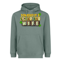Sage St. Patrick's Somebody's lucky ass wife Heavyweight Hoodie - CowGirlArtShop