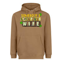 Toasted Coconut St. Patrick's Somebody's lucky ass wife Heavyweight Hoodie - CowGirlArtShop