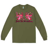 Army Green save the pumpkins Long Sleeve Tee - LillyAllenDesigns